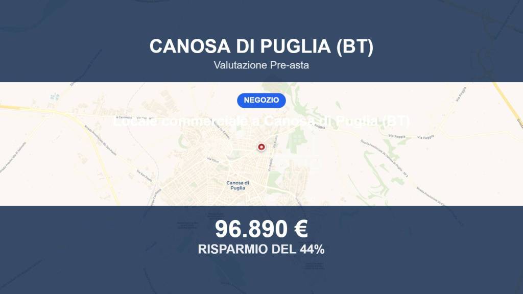 negozio in vendita a Canosa di Puglia
