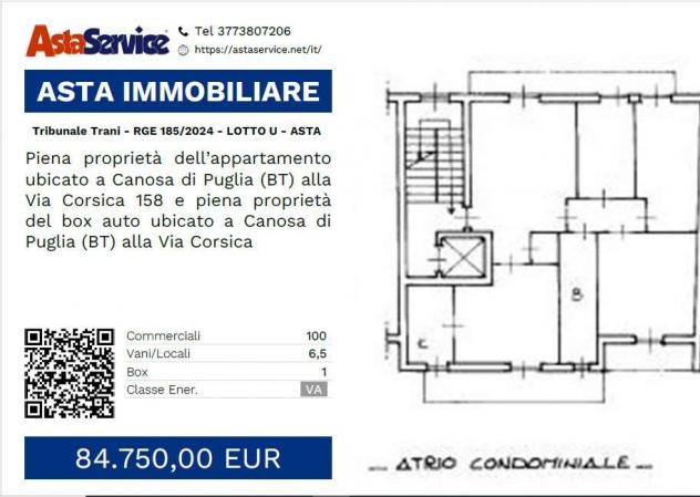 appartamento in vendita a Canosa di Puglia