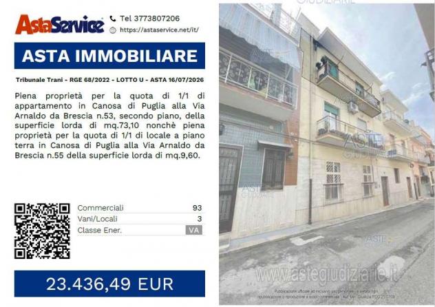 appartamento in vendita a Canosa di Puglia