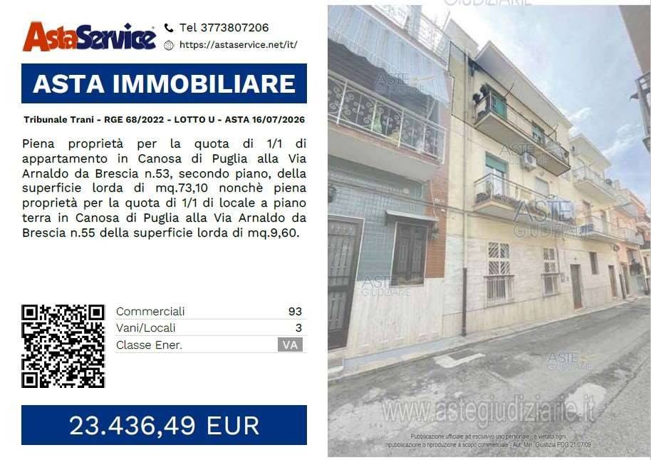 appartamento in vendita a Canosa di Puglia
