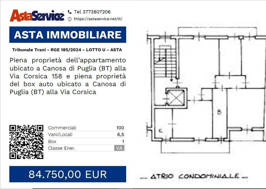appartamento in vendita a Canosa di Puglia