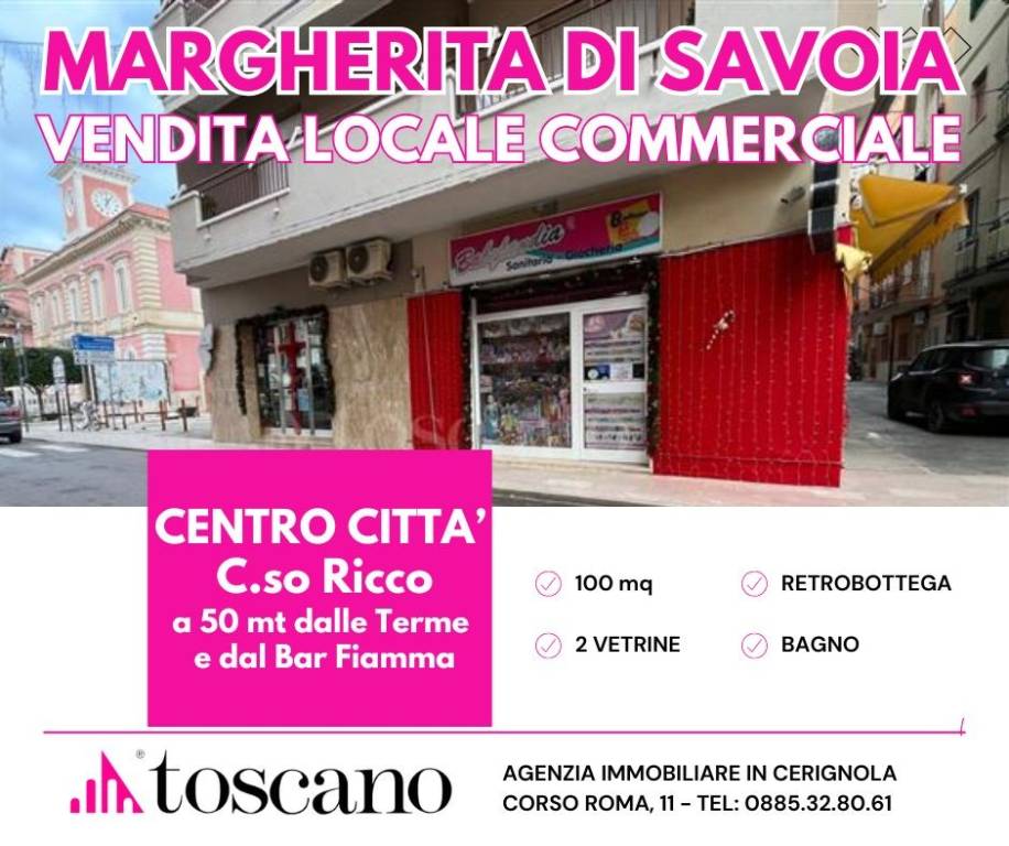 negozio in vendita a Margherita di Savoia