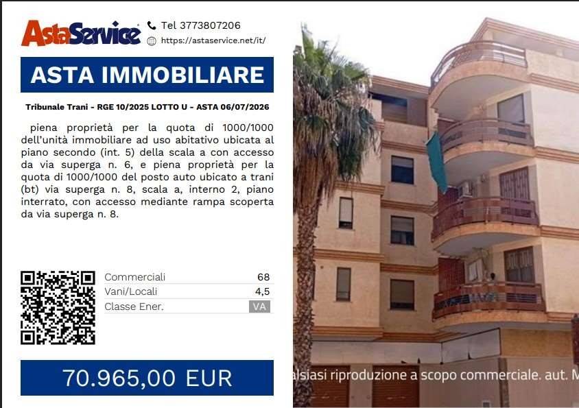 appartamento in vendita a Trani