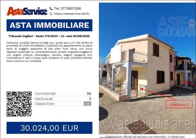 appartamento in vendita a Carbonia