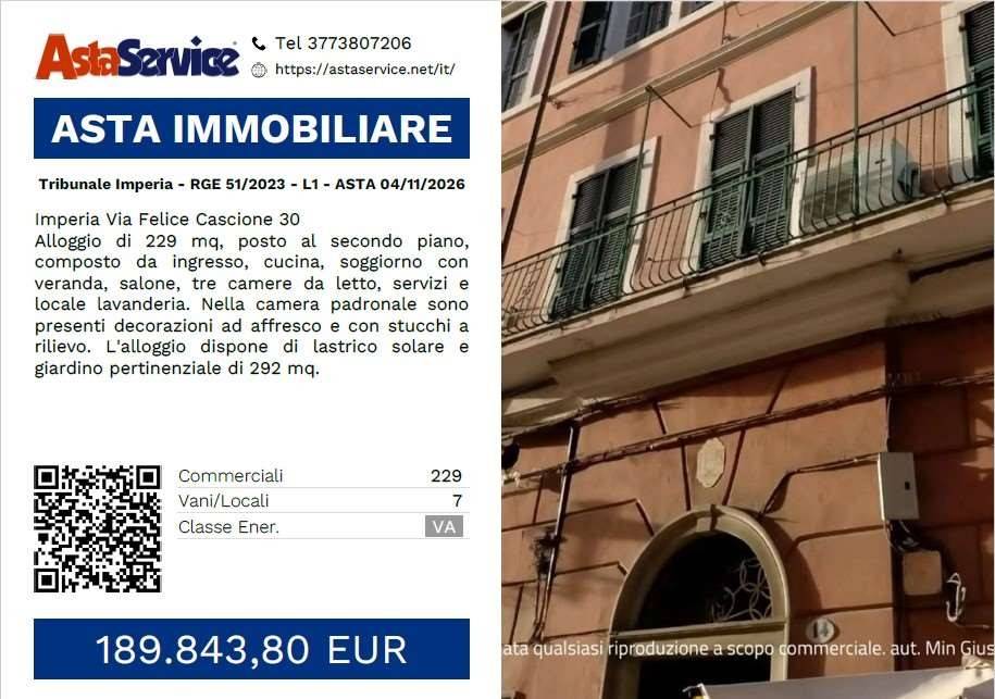 appartamento in vendita ad Imperia in zona Porto Maurizio