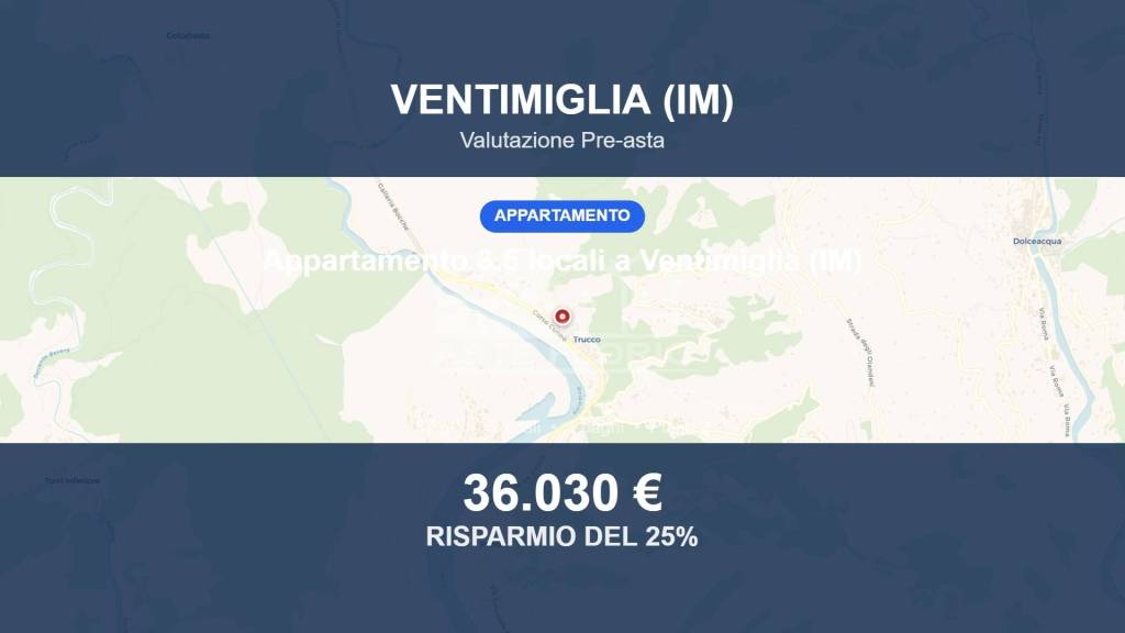 appartamento in vendita a Ventimiglia in zona Trucco