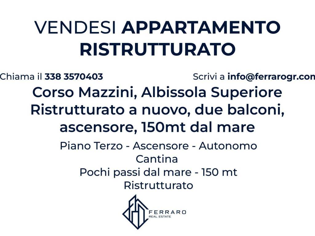 appartamento in vendita ad Albisola Superiore