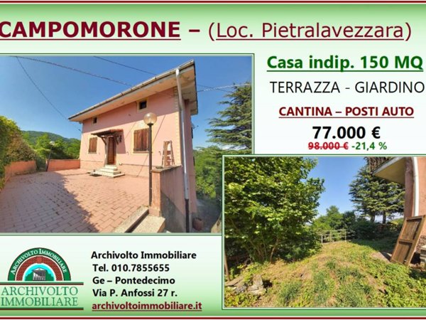 casa indipendente in vendita a Campomorone in zona Pietralavezzara