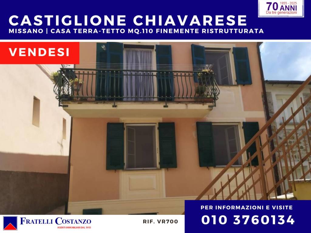 casa indipendente in vendita a Castiglione Chiavarese in zona Missano