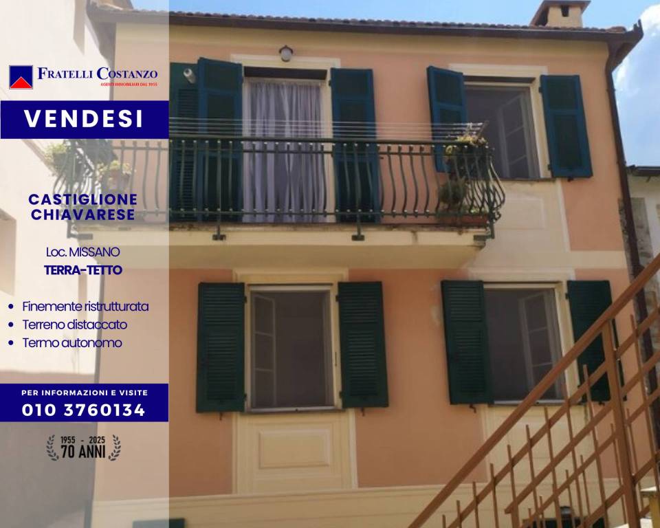 casa indipendente in vendita a Castiglione Chiavarese in zona Missano