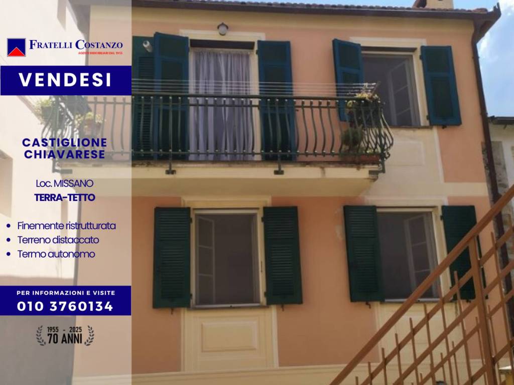 casa indipendente in vendita a Castiglione Chiavarese in zona Missano