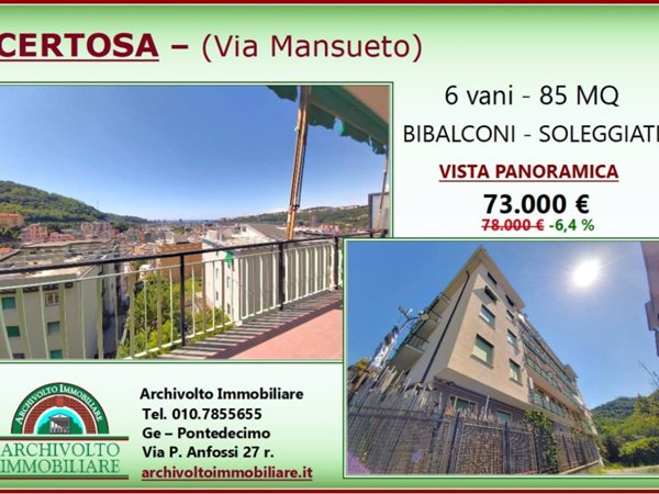 appartamento in vendita a Genova in zona Certosa