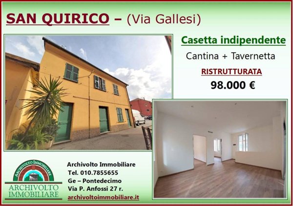 casa indipendente in vendita a Genova in zona San Quirico