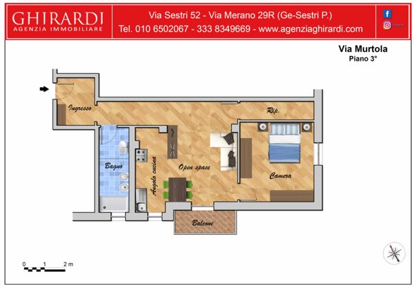 appartamento in vendita a Genova in zona Palmaro / Pra'