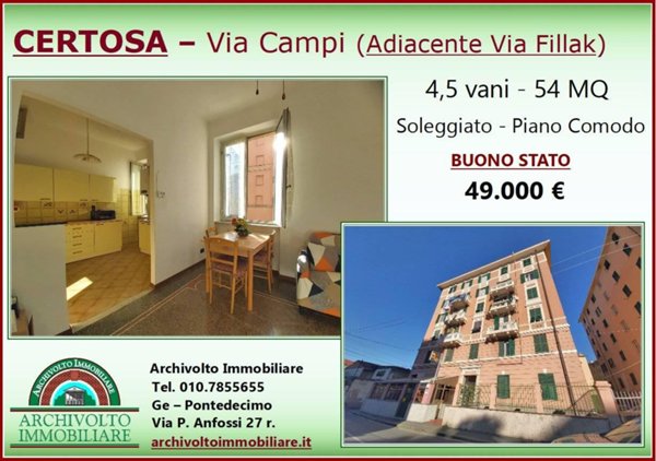 appartamento in vendita a Genova in zona Certosa