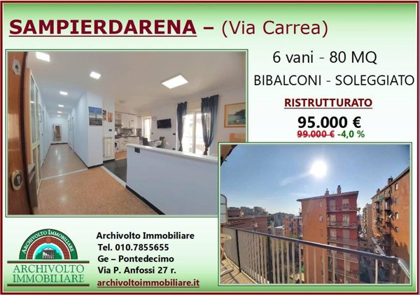 appartamento in vendita a Genova in zona Sampierdarena