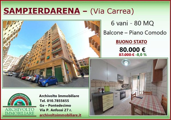 appartamento in vendita a Genova in zona Sampierdarena