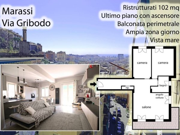 appartamento in vendita a Genova in zona San Fruttuoso