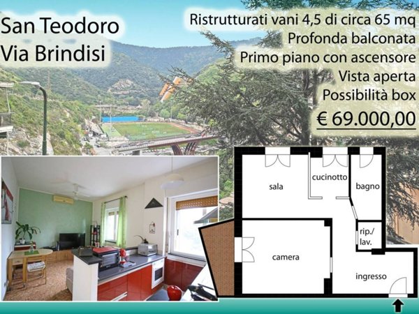 appartamento in vendita a Genova in zona Lagaccio / Granarolo
