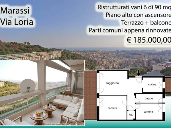 appartamento in vendita a Genova in zona Marassi
