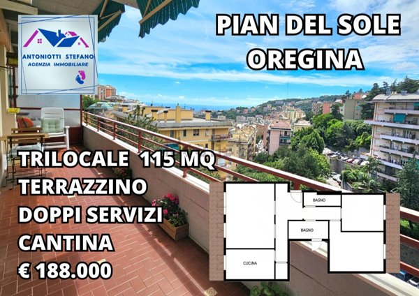 appartamento in vendita a Genova in zona Oregina