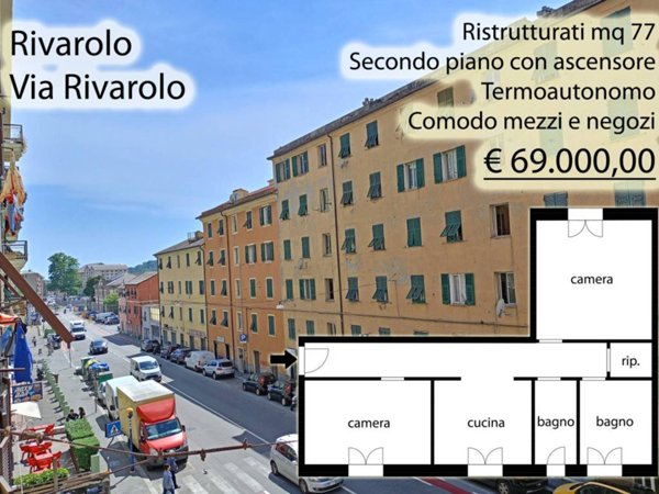 appartamento in vendita a Genova in zona Rivarolo