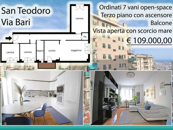 appartamento in vendita a Genova in zona Lagaccio / Granarolo