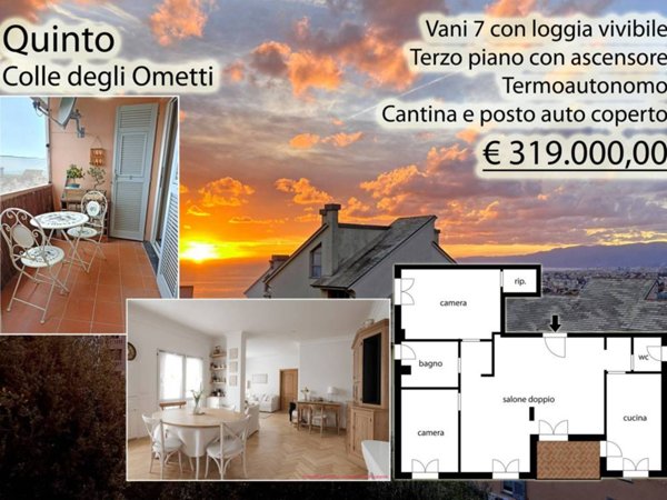 appartamento in vendita a Genova in zona Nervi