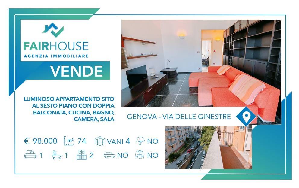 appartamento in vendita a Genova in zona Staglieno