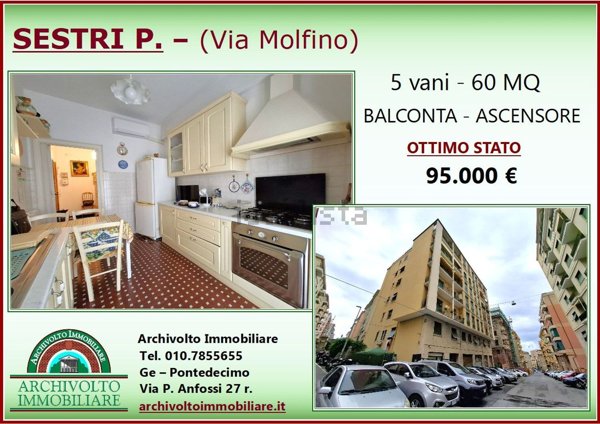 appartamento in vendita a Genova in zona Sestri Ponente