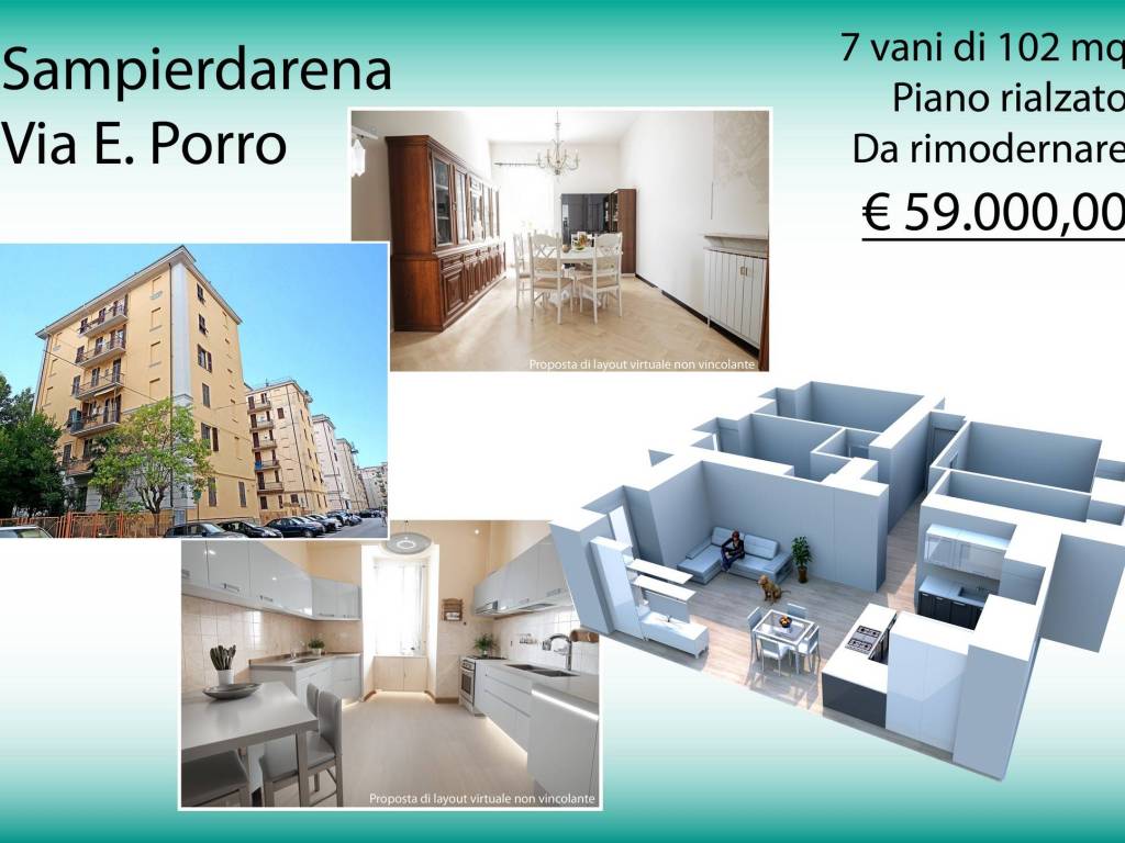 appartamento in vendita a Genova in zona Sampierdarena