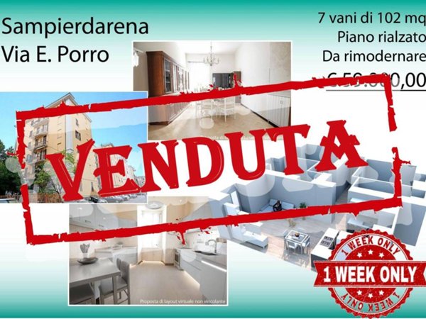 appartamento in vendita a Genova in zona Sampierdarena