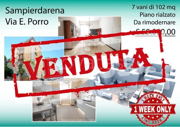 appartamento in vendita a Genova in zona Sampierdarena