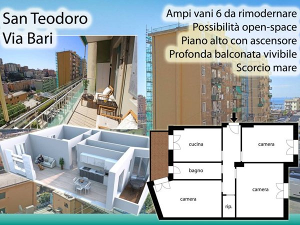 appartamento in vendita a Genova in zona Lagaccio / Granarolo