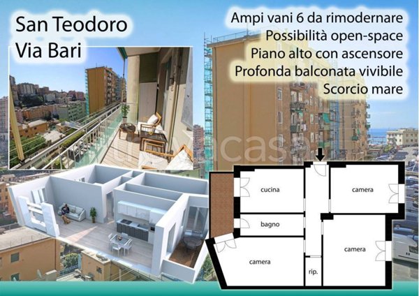 appartamento in vendita a Genova in zona Lagaccio / Granarolo