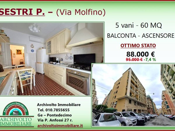 appartamento in vendita a Genova in zona Sestri Ponente