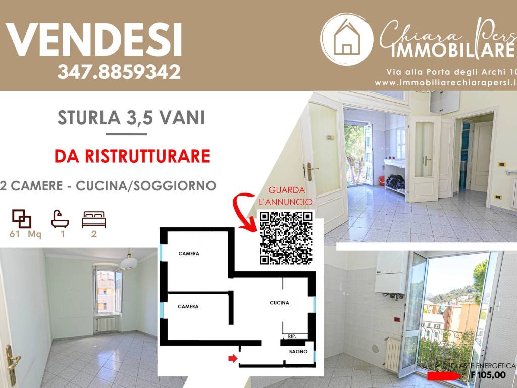 appartamento in vendita a Genova in zona Sturla