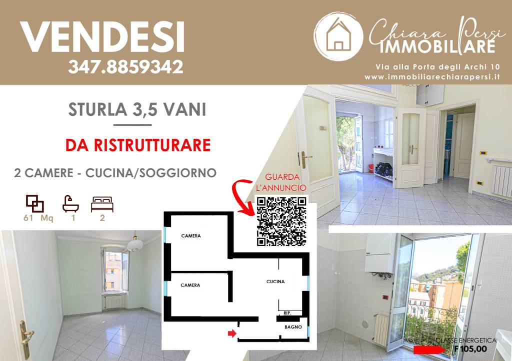 appartamento in vendita a Genova in zona Sturla