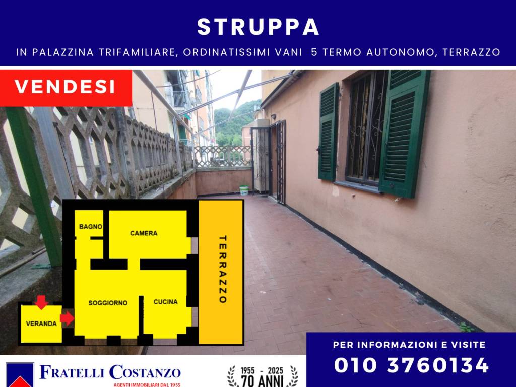 appartamento in vendita a Genova in zona Struppa
