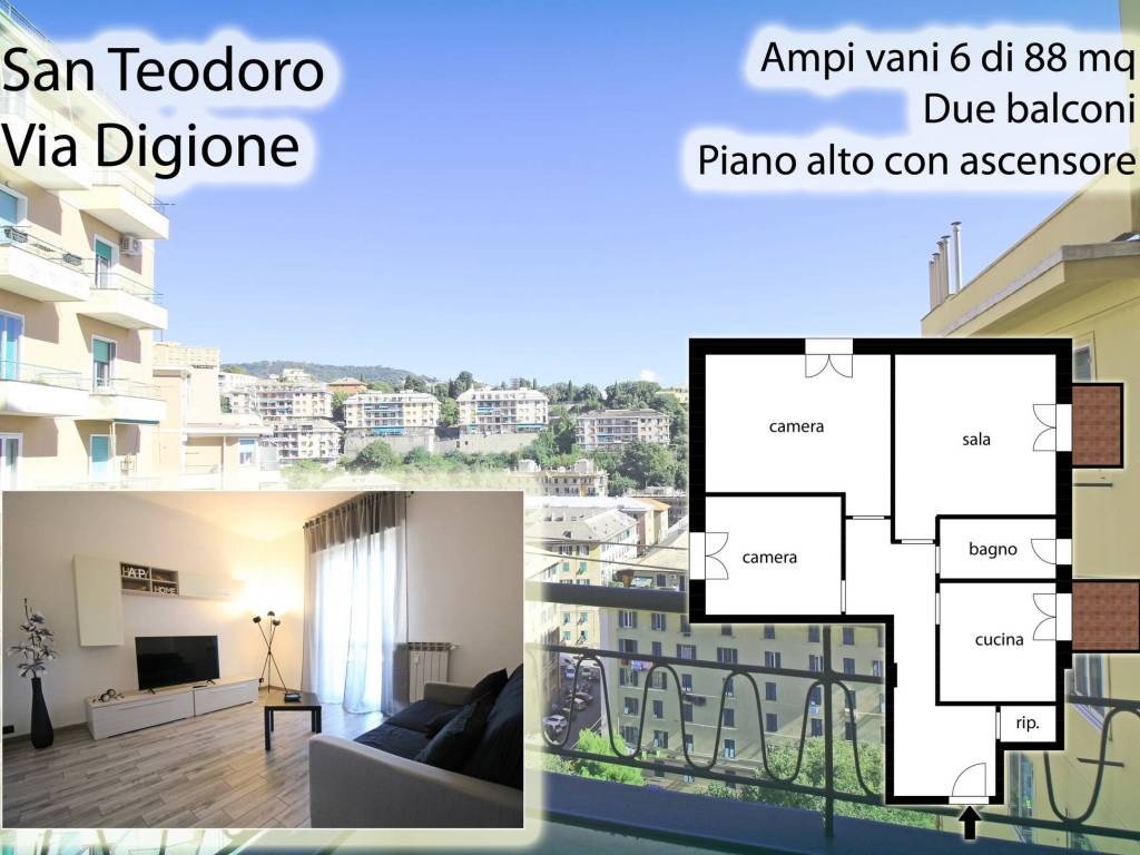 appartamento in vendita a Genova in zona San Teodoro