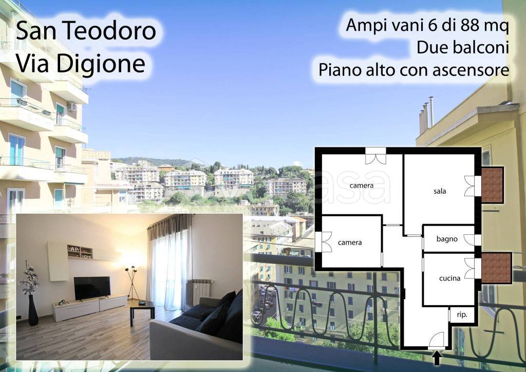 appartamento in vendita a Genova in zona DiNegro