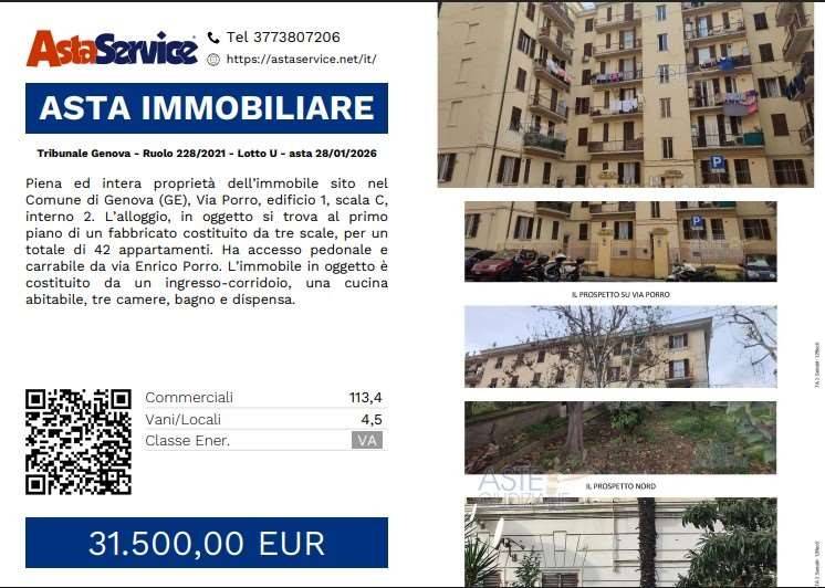 appartamento in vendita a Genova