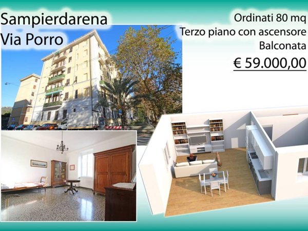 appartamento in vendita a Genova in zona Sampierdarena