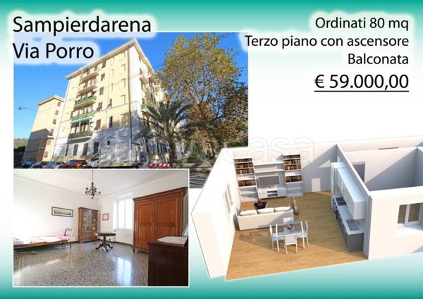 appartamento in vendita a Genova in zona Sampierdarena