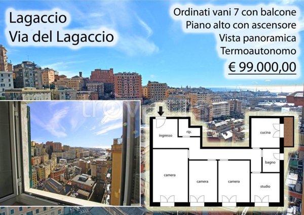appartamento in vendita a Genova in zona Lagaccio / Granarolo