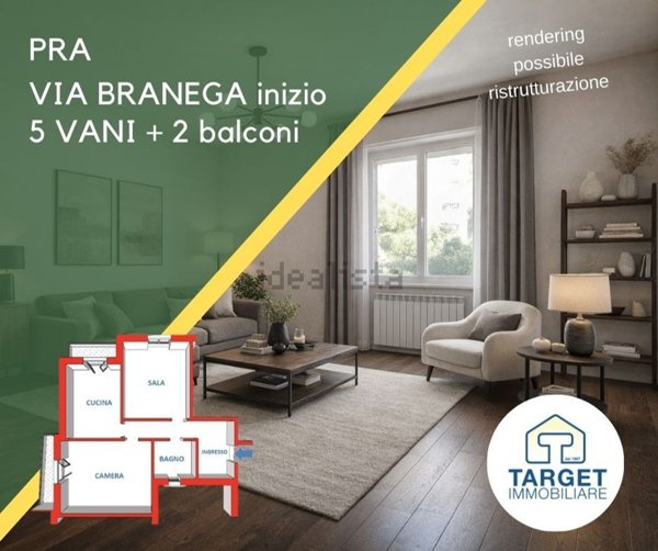 appartamento in vendita a Genova in zona Palmaro / Pra'