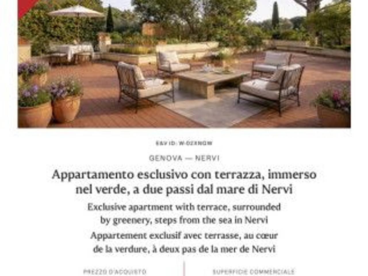 appartamento in vendita a Genova in zona Nervi