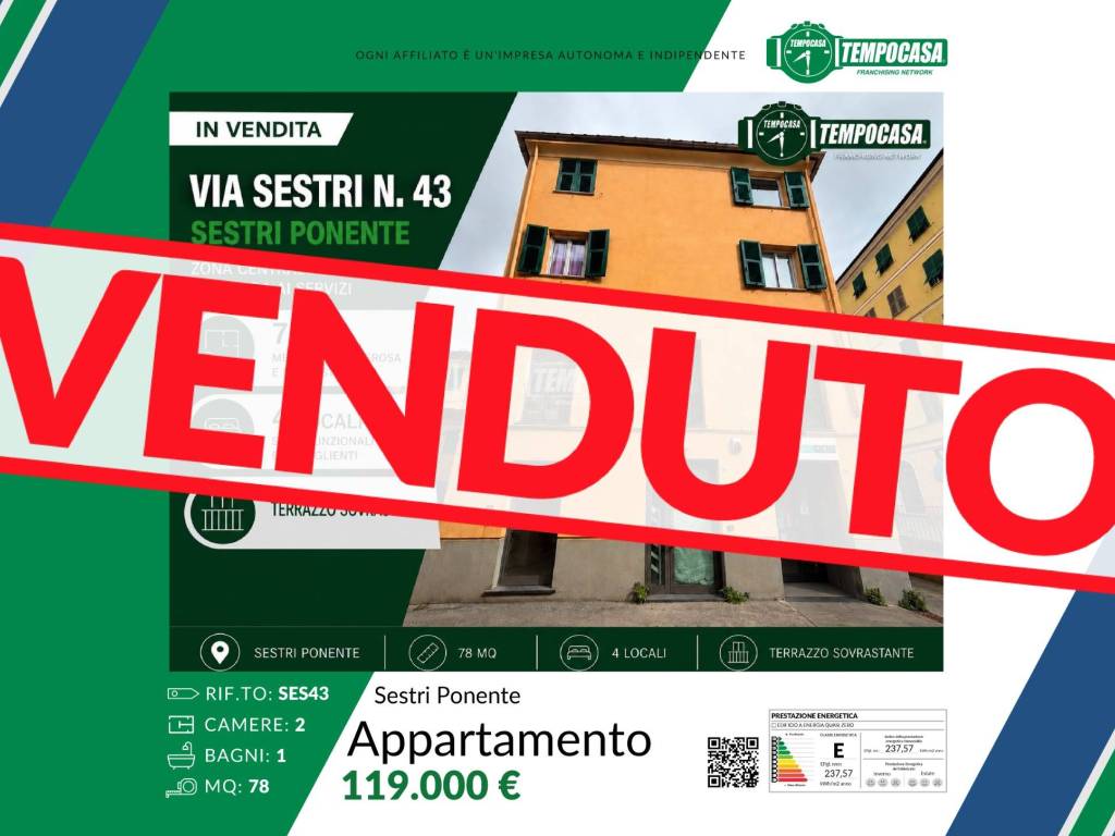 appartamento in vendita a Genova in zona Sestri Ponente