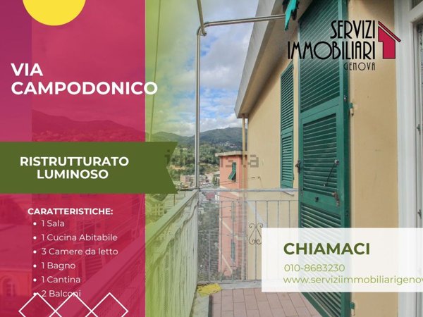 appartamento in vendita a Genova in zona Bolzaneto