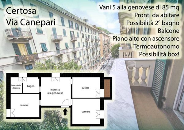 appartamento in vendita a Genova in zona Rivarolo